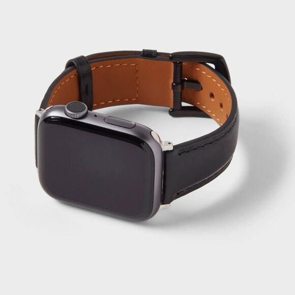 Heyday - Apple Watch Faux Leather Band 42/44/45mm - heyday  Black - Picture 3 of 3